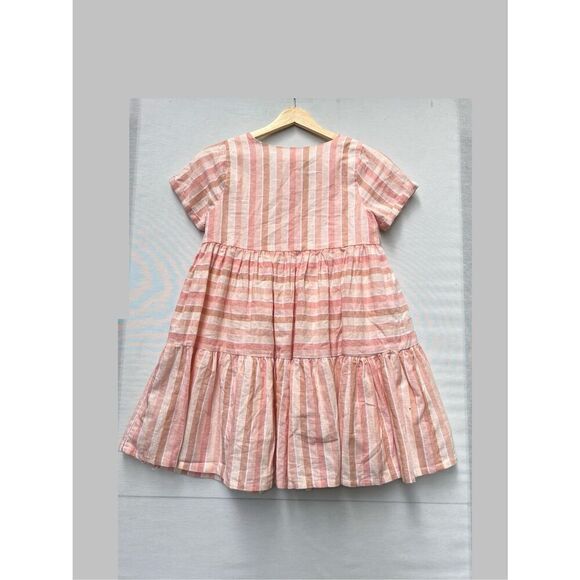 Happily Grey Kids striped lined Relaxed fit short dress size 12 - Picture 3 of 6